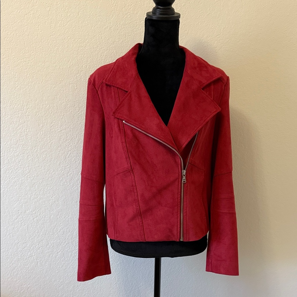 Express Vibrant Red Leather Jacket